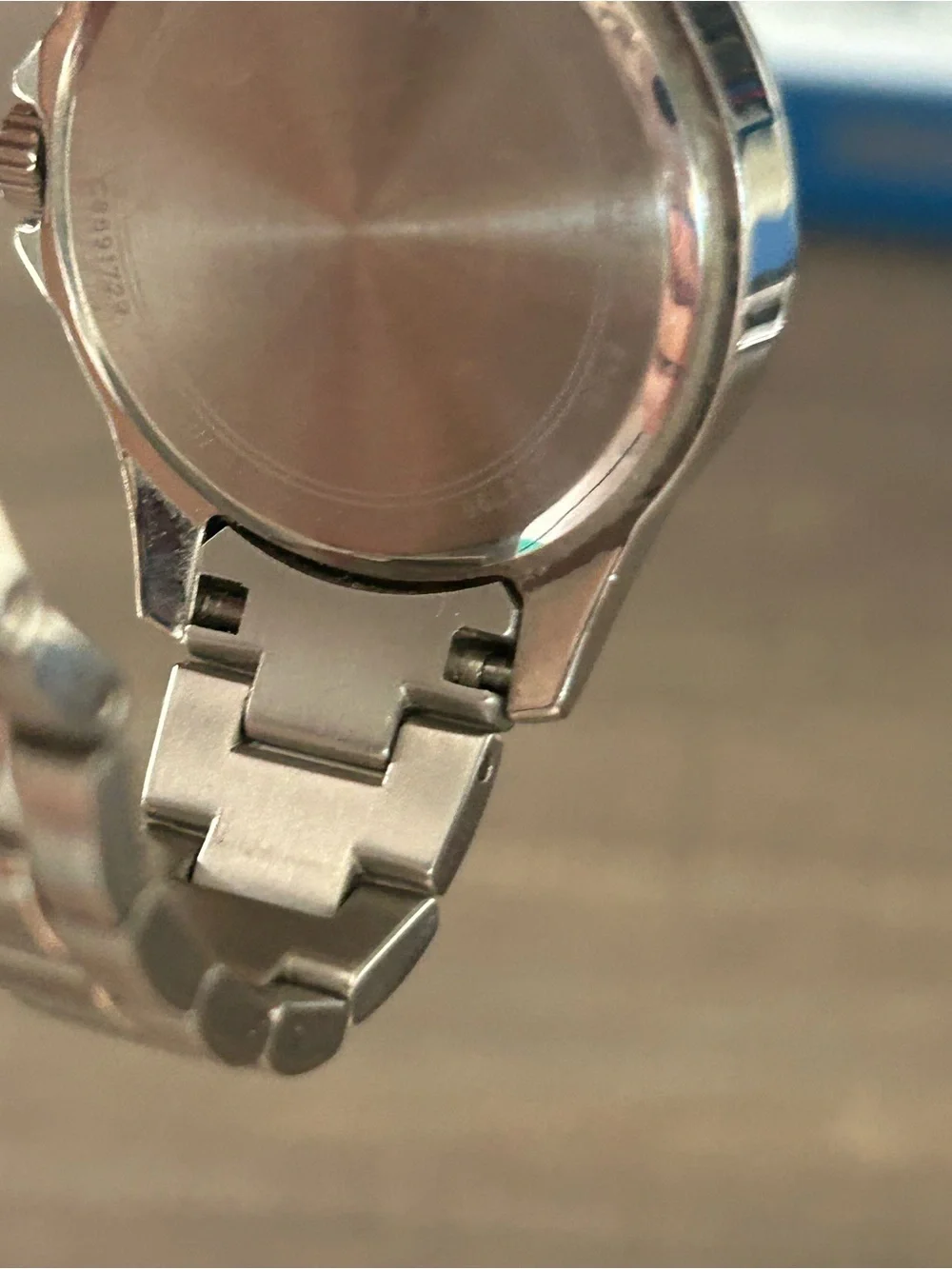 Bulova Silver Watch with Pink Mother-of-Pearl Dial and Crystal Accents